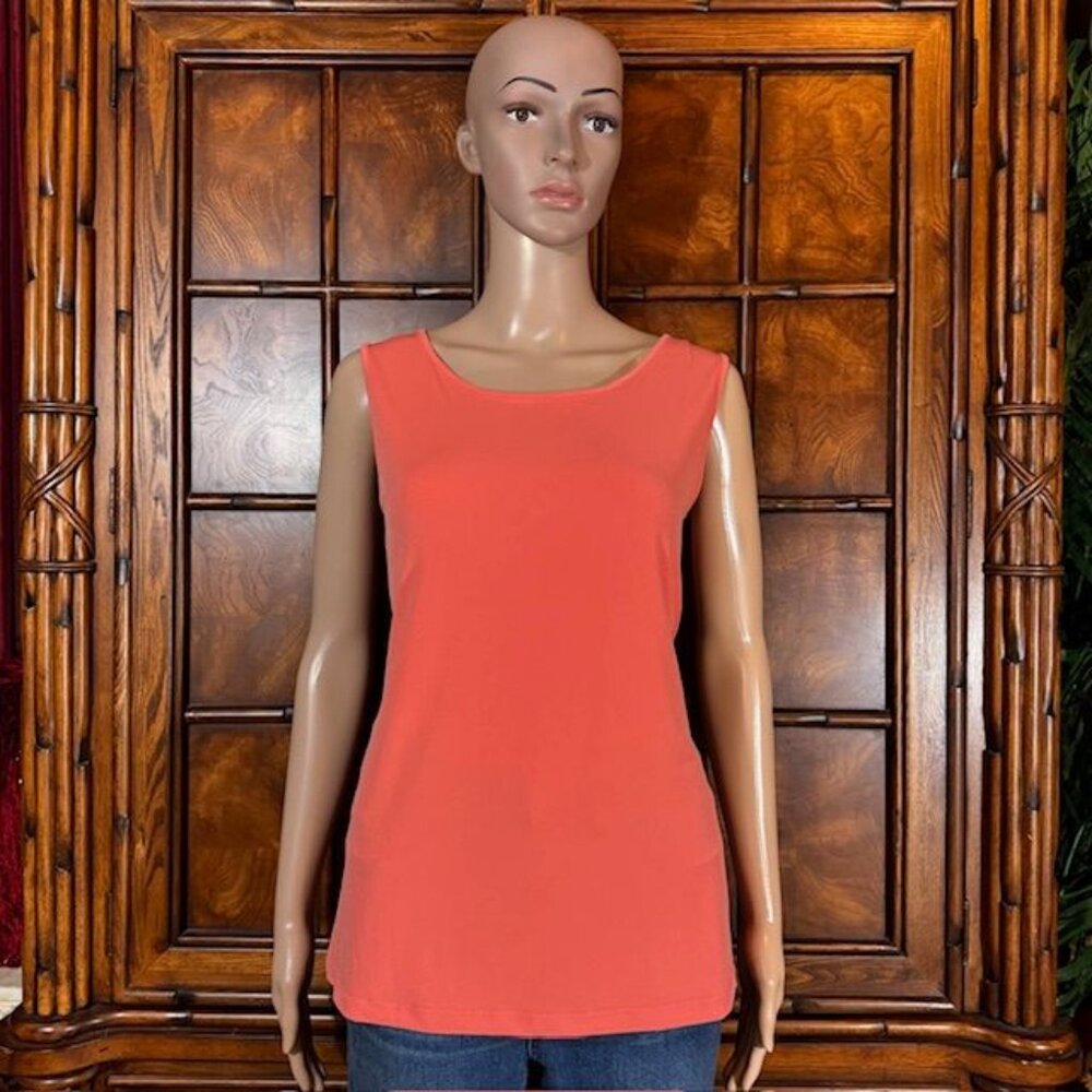 IMAN Coral Scoop Neck Tank
